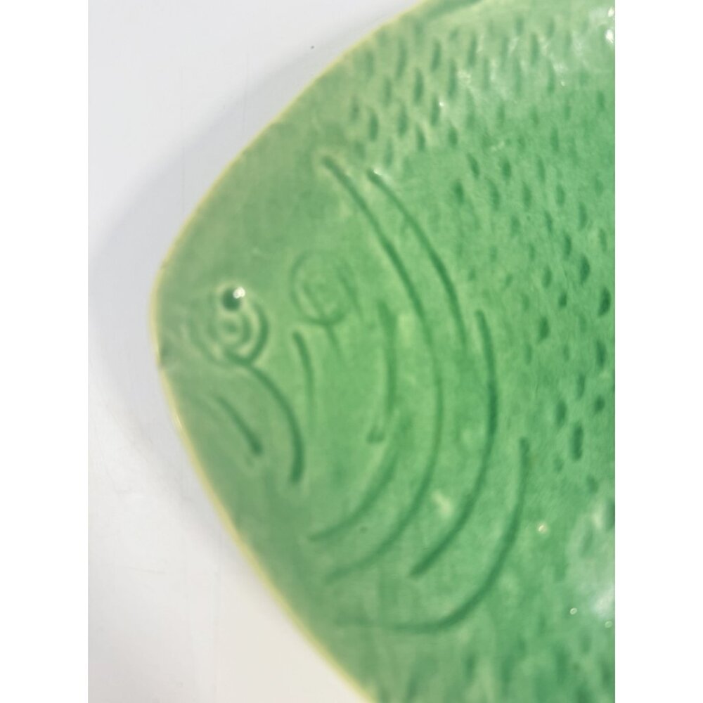 Pottery Fish Platter Plate French Style Majolica Vintage Gallery Wall Serving Pi - Picture 4 of 16